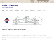 Tablet Screenshot of bugatticlubaustralia.com.au